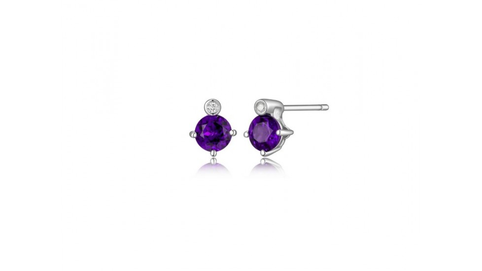 Boucles oreilles 925 Améthyste